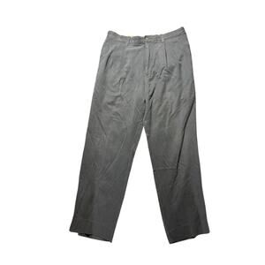 Tommy Bahama Silk Blend Pants Pleated Dress Slacks Gray 32 x 30 Relaxed Fit